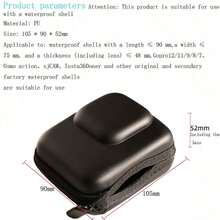 Mini Storage Box Suitable For GoPro Hero 13 12 11 10 9 8 7 6 5 Waterproof Case, Suitable For Osmo Action 5 4 3 Camera Waterproof Case, Suitable For Insta360 Ace Pro One R Underwater Housing - Black - View 2