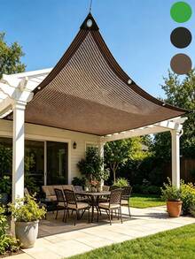 1pc 80% Blackout Privacy Screen, Decorative Mesh Chain Fence Cover, Sun Shade Netting Curtain, Suitable For Outdoor Patio, Lawn, Garden, Swimming Pool, Balcony - Multicolor - View 6