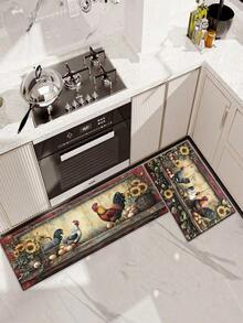 1pc Kitchen Rug, Thickened Anti-Slip Kitchen Mat, Suitable For Sink, Laundry Room, Office And Table - Multicolor - View 7