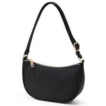 KALIDI Small Purses for Women Trendy Shoulder Bag Nylon Women's Handbags Cute Ladies Purse for Everyday Use and Night Out - Mini tamaño 1l - negro - Ver 2