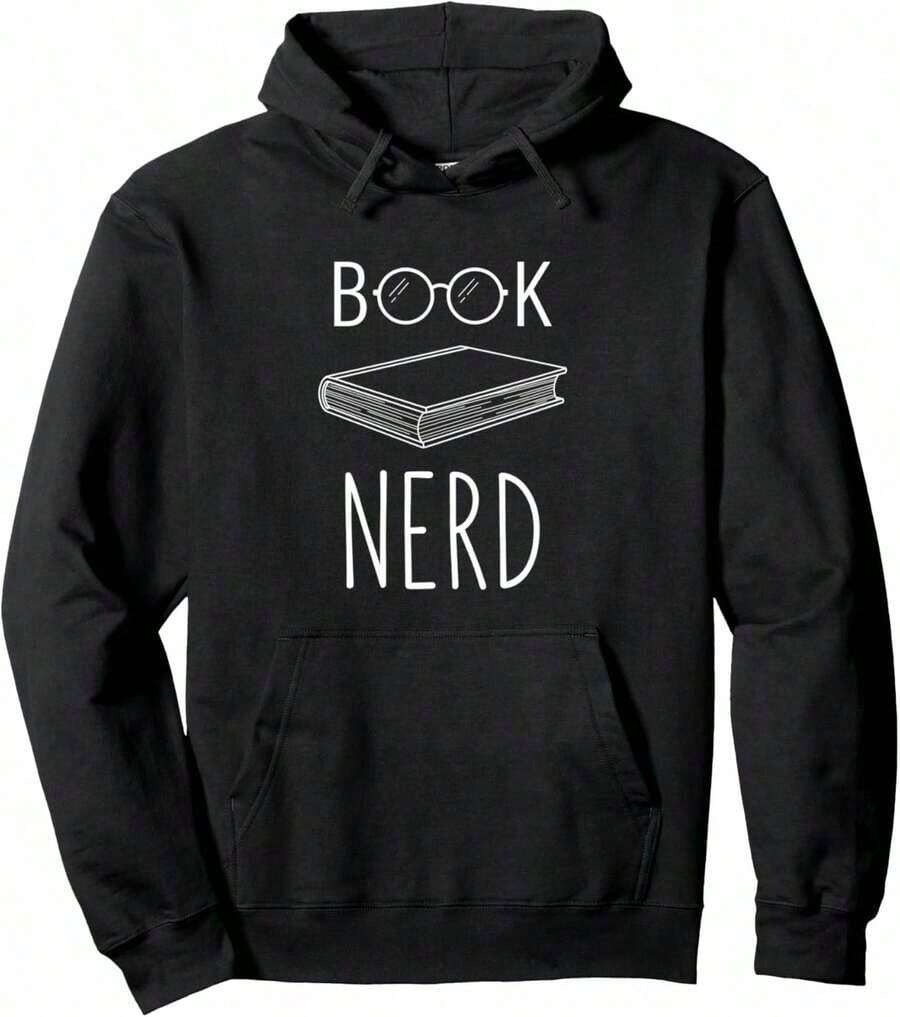 Book Nerd Compatible, Fun Gift For Readers, Book Lovers, Men And Women, Hoodie. - 黑色 22 - 查看 1