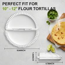 TUSPIPAL  And Crimper For 10 To 12 Inch Wraps, One-Piece Manual Burrito Press And Quesaa Maker, Taco And Calzone Tool For Air Fryer, Leak Proof, , Dishwasher - 黑色 - 查看 2