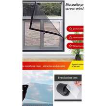 Mosquitera para ventana, mosquitera autoadhesiva para puerta, cortina a prueba de insectos y moscas DIY, transpirable, red de aislamiento para mascotas hecha a mano, tela de malla resistente a arañazos y al desgaste, decoración del hogar, regalo, cumpleaños, graduación. - Ventanas mosquiteras - Ver 3