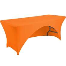 1pc 4/6/8ft Elastic Tablecloth, Multi-Color Stretch Fitted Table Cover, Wrinkle-Resistant And Durable, Suitable For Weddings, Birthday Parties, Outdoor Parties, Exhibition Booths And Various Events, Elastic Table Cover - View 10