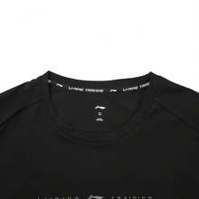 LI-NING Men's Fitness Series Ice-Sensitive T-Shirt Moisture-Wicking Sports Tee ATSW197-4 - 黑色 - 查看 3
