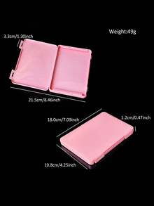 1pc Colorful Nail Art False Eyelash Storage Box, Portable Flip-Cover Nail & Lash Display Case - Multicolor - View 8