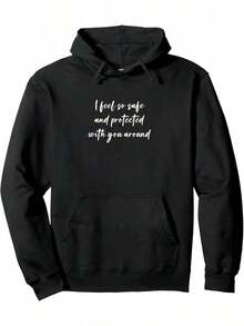 Compatible With 1 Men's Heavyweight Hoodie - Indigenous Inspired Graphic Print With Feather Design, Black With Red And White Lettering, Front Pocket, Regular Fit, Casual Outdoor Sweatshirt_089 - 黑色 4 - 查看 7