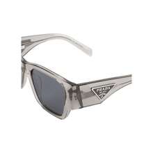 PRADA Square Sungl Asses With Logo Design On The Temples, Unisex And Couple Style, Grey. - PR10ZF16Z70B55 - View 5
