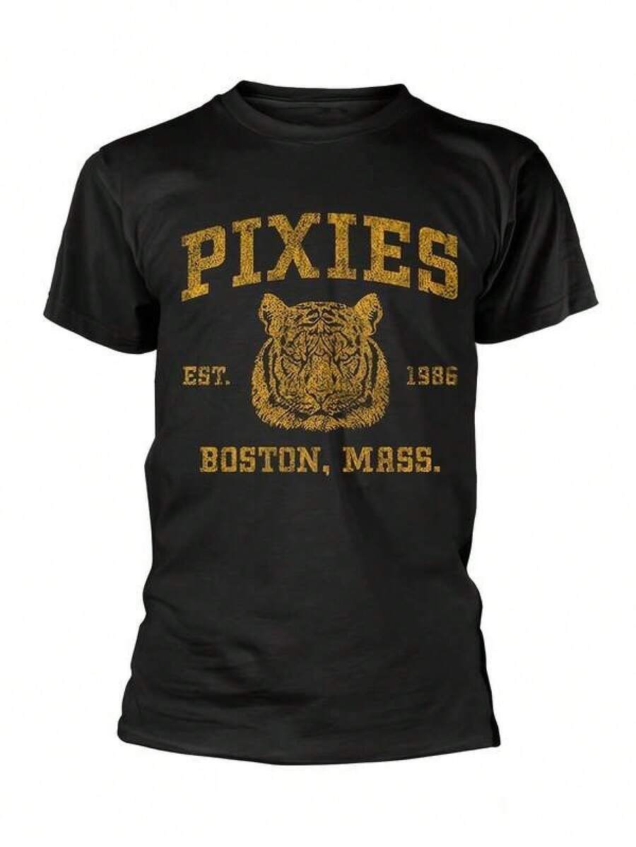 80s Band T-Shirts, Pixies T-Shirt, Francis Black T-Shirt, Short-Sleeved T-Shirts For Men And Women In All Seasons, 220G T-Shirts - 黑色 - 查看 1