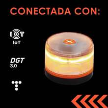 Luz Emergencia Coche Homologado TRAFICO, con SIM y Datos Pagados hasta 2038, Baliza v16 Homologada trafico con Geolocalizador, Obligatoria enero 2026, Luz v16 con Geolocalización 3.0, Aprobada por TRAFICO, Modelo 6LR61 - LUZ-V16-001 - Ver 12