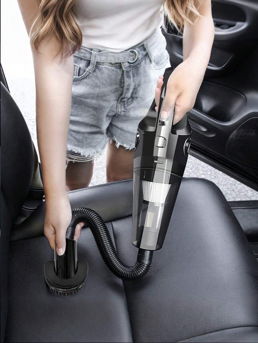 4000Pa 無線吸塵器，強力氣旋吸力，USB 充電式手持車用吸塵器，1500mAh 電池，快速充電，適用於汽車、居家、寵物毛髮除塵