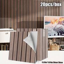 Brodark 10/20片装 30x30厘米 自粘仿木纹条纹墙贴，3D立体墙板，优雅现代设计，防水防潮，可移除不留残胶，是浴室和厨房翻新的理想之选。安装简便，适用于家居装饰墙、公寓装修和商业店铺装饰，经久耐用，持久如新。 - 10/20片裝 - 查看 14