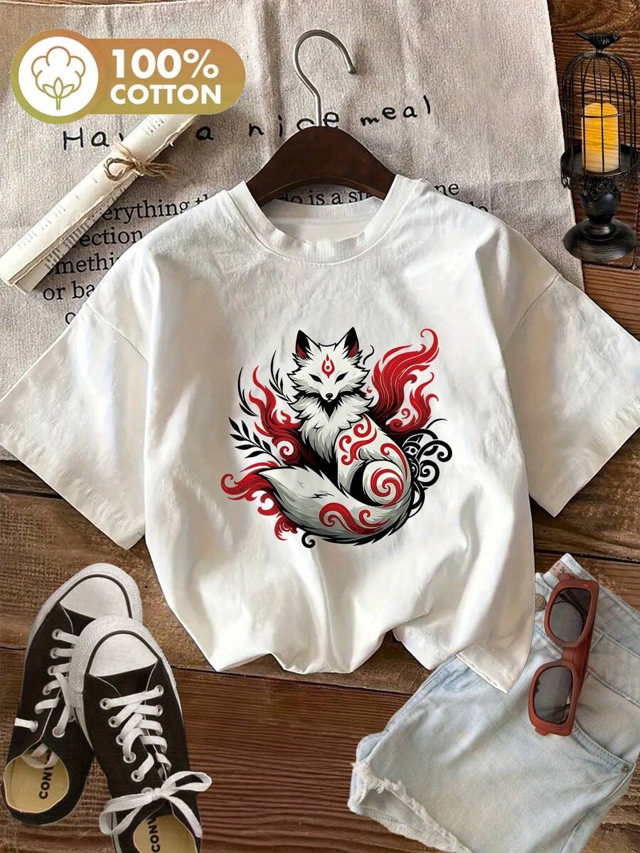 Women's T-Shirt For Spring And Summer - White - View 1