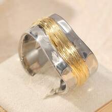 Anillos de estilo bohemio con baño de cobre de dos tonos, estilo minimalista vintage para mujeres, anillos para viajes y fiestas - dos colores - Ver 8