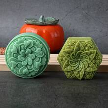 Molde deón de flores en relieve Hexagonal, molde de vela perfumada de flores redondas 3D, diseños florales, molde cuadrado de escayola paraón, decoración del hogar BB9F - Molde para jabón con forma de flor 2 - Ver 3