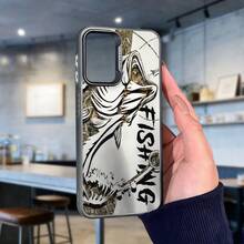 Luxurious, Exclusive, And Elegant Black Transparent Phone Case With An Artistic Fishing Design, Large Cutouts, Drop Protection, And Anti-Slip Features. Compatible With Samsung Galaxy A15/A05S/A34/A32/A25/A14/A54/A52/S23/S22/S21/S20/S24/S25/S26/Ultra/Plus/FE/+/S/4G/5G. Lightweight, Luxurious, And Durable, With A Clear And Colorful Design, It's The Perfect Gift For Valentine's Day, Birthdays, Or For Your Girlfriend Or Boyfriend. - 黑色 - 查看 3