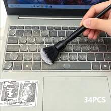 32件/16件樹脂透明鍵帽貼紙，專為女性設計，鍵盤貼紙，打字貼紙，3D美甲配件，特殊透明裝飾，不傷指甲，透明DIY鍵帽，自黏式，女性辦公鍵帽，耐損，長指甲打字工具，美甲打字貼紙，透明樹脂鍵帽，3D貼紙 - 透明白 - 查看 22