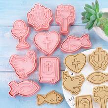 8pcs Easter Communion Cookie Molds - Christian Chalice, Dove, Cross, Fish Shaped Baking Molds Suitable For First Communion - Multicolor - View 6