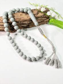 1pc Muslim 45 Beads Braided Rosary Bracelet, Simple & Versatile Tasbih, Muslim Accessory - Multicolor - View 9