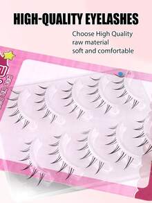 5 pares de pestañas invisibles con cola puntiaguda de diablo de dibujos animados, pestañas naturales para ojos grandes, suaves y ligeras, cómodas para citas y fiestas - Pestañas Spiky Manga - Ver 7