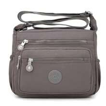 Pealwel Women Shoulder Handbag Roomy Multiple Pockets Bag Ladies Crossbody Purse Tote Top Handle Satchel - Grey - 查看 8