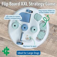 Trixie Flip Board XXL Dog Enrichment Toy, Intermediate Level 2 Dog Puzzle, Interactive Treat Game For Large Dogs - 顏色A - 查看 3