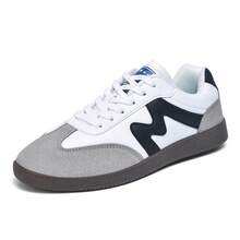 Zapatos casuales unisex, talla 36-45, zapatos casuales de mujer y zapatos deportivos de hombre, zapatos planos de suela blanda con cordones, zapatos cómodos y livianos de hombre para uso diario, de corte bajo,,,,,Nuevas zapatillas de entrenamiento alemanas para mujer, primavera 2026, zapatillas retro versátiles estilo , zapatillas deportivas blancas de suela gruesa, zapatillas casuales, zapatillas para hombre. - 158-8 Lima blanca - Ver 11