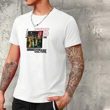 Urban Style Shirts With Bold Prints For Men - 白色 - 查看 6