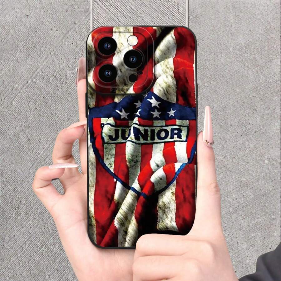 Funda para teléfono: Funda para teléfono - Estilo| Insignia JUNIOR - Duradera y de Larga Duración| Protección de la cámara| Resistente a golpes y caídas| Antideslizante Mate| Moda de Lujo Ligero, Impresión UV Adecuada para iPhone 17/16/15/14/13/12/11/XS/XR/X/7/8/Plus/Pro/Max - Color mixto 1 - Ver 1