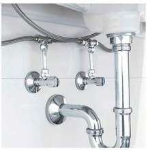 1pc Home Use 304 Stainless Steel Corrugated Flexible Hose, Extended Size Universal Swivel Function, Multiple Sizes Available, High And Low Temperature Resistant, Hot And Cold Water Inlet Pipe, Bathroom Hardware Accessory - Metal Hose - View 7