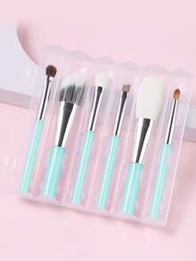 ronshadow Bộ 6 cọ trang điểm kèm hộp chống bụi riêng biệt, bao gồm cọ phấn phủ, cọ má hồng, cọ phấn mắt, cọ kẻ lông mày, cọ nền, bộ dụng cụ trang điểm cơ bản. - Nhiều màu - Xem 2