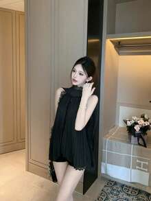 Women Short Dresses - Black - View 4