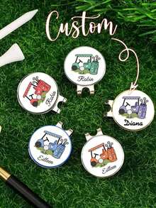Personalized Golf Ball Marker, Golf Gift For Her, Golf Player Gift, Customized Ball Marker, Unique Golf Gift, Gift For Golfers, Golf Team Gift - Multicolor - View 4