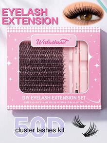 Waloshow 200pcs Huicop Eyelash Cluster, DIY Eyelash Extension Individual Lashes - Bepholan C Curl Flared Eyelash Cluster, Eyelash Set, Eyelashes, False Eyelashes - Black - View 10