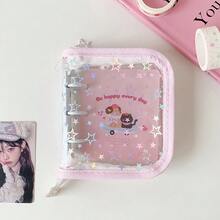 1 cuốn album ảnh bìa rời có khóa kéo hình ngôi sao cỡ A8 mini 3 inch, sổ lưu trữ ảnh nhỏ chủ đề ngôi sao. - Nhiều màu - Xem 18