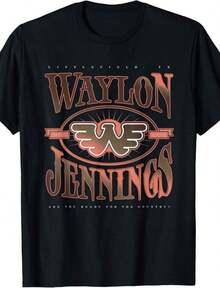 Waylon Jennings - Official Merchandise - Waylon's Breathable And Comfortable Shirt - Black 2 - View 6
