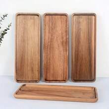 Rosewood Tray - 1/2/3pcs Rectangular Solid Wood Plates, For Cake, Bread, Snacks, Tea And Coffee - Multi-Functional Kitchen Decor Tray - Non-Electric, Food Service Equipment And Supplies - Rust Brown - View 5