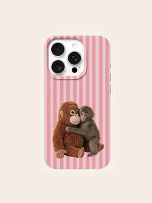 Punch Monkey Striped Anti-Drop Phone Case, Suitable For IPhone 11, 12, 13, 14, 12 Pro Max, 13 Pro Max, 15, 15 Pro, 15 Plus, 15 Pro Max, 16, 16 Pro, 16 Plus, 16 Pro Max, 17, 17 Pro, 17 Air, 17 Pro Max And Other Phone Models - Multicolor - View 5