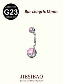 JIESIBAO 14G Titanium Belly Button Rings Colorful Diamond G23 Titanium Internally Threaded Belly Ring 14G Belly Piercings For Women Navel Piercings Jewelry Belly Rings Cute Hypoallergenic Healing Sport Navel Rings For Women For Daily Holiday Gift Glamorous Music Festival Seaside Halloween Christmas Valentine's Day Coachella Beach Summer Vacation - CZ - View 36