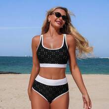 2026 New Swimsuit Model: Bikini With Hollow-Out Design, Two-Piece Swimsuit - Q266601 Black - View 4
