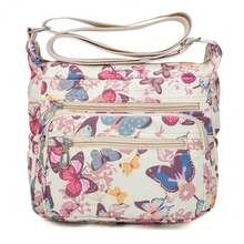 Pealwel Women Shoulder Handbag Roomy Multiple Pockets Bag Ladies Crossbody Purse Tote Top Handle Satchel - 蝴蝶 - 查看 1