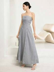 Women Midi Dresses - 灰色的 - 查看 3