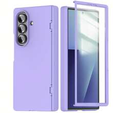 Case Designed For Samsung Galaxy Z Fold 7, With Built-In Screen Protector And Full Hard PC Cover For Greater Shock Resistance. - 淺紫色 - 查看 12