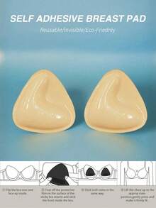2pcs Invisible Push-Up Bra Pads, Double-Sided Adhesive Highly Supportive Bust Pads, Suitable For Different Occasions - Multicolor - View 5