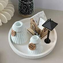 DIY Resin Mold Large Striped Christmas Tree Candle Holder Mold Home Christmas Decoration Tabletop Resin Plaster Silicone Mold, Suitable For Making Candles And Candle Holders - Christmas Tree Candlestick Mold - View 6