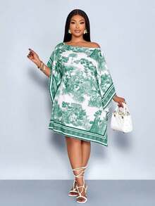 Women Midi Dresses - Dark Green - View 4