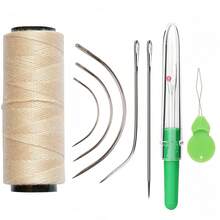 8pcs Knitting Needle And Thread Tool Set, Includes 5 Needles, 1 Roll Of Thread, 1 Threader And 1 Seam Ripper - View 9