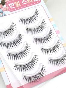 5 pares de pestañas invisibles de diablo con cola puntiaguda, pestañas grandes naturales, suaves y ligeras, cómodas para citas y fiestas - Pestañas Spiky Manga - Ver 10