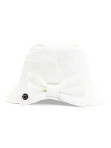 1pc White Textured Pleated Bucket Hat, Soft Milky White Tone With Unique Chic Texture, Wide Brim To Flatter Face Shape, Breathable & Comfortable For Effortless Korean Minimalist Elevated Daily Look - Fisherman's Hat - View 11