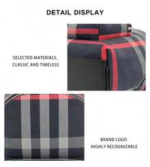 Burberry Check Pattern Women's Crossbody Bag 80840571 - 灰色+藍色80840571 - 查看 7